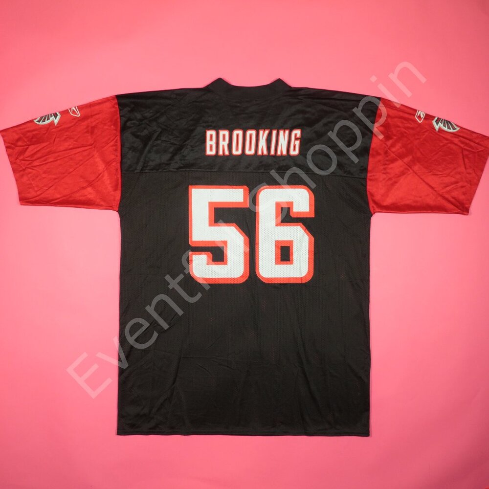 Vintage Reebok Atlanta Falcons Jersey Mens XL Black Keith Brooking 56 Mesh - Picture 4 of 10